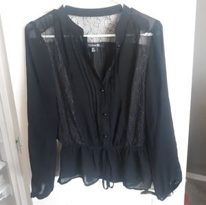 Black lace blouse